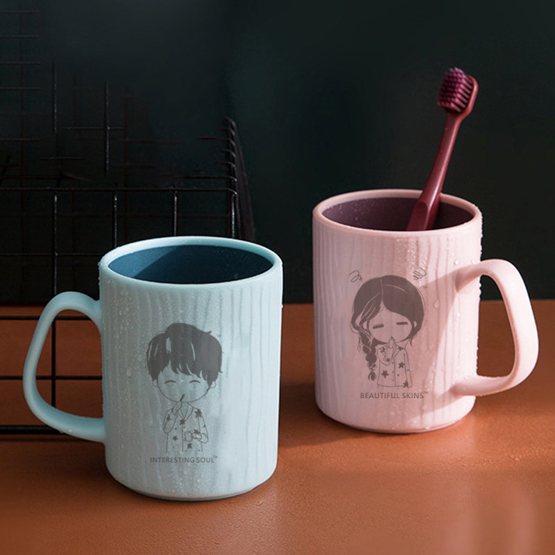 Beauty couple ins wind brushing cup cute household pair of cups simple tooth cylinder cartoon wash cup set