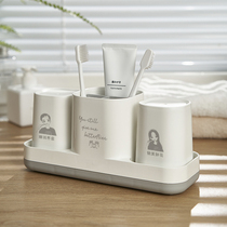 Electric toothbrush rack gargling cup lovers ins and windy toothbrushing cups Home a pair of minimalist tooth cylinders Creative childrens suit