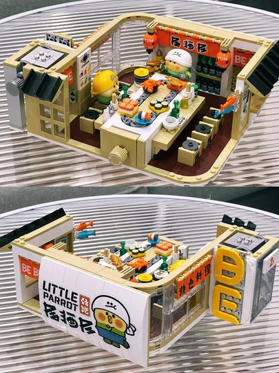 Toptoy Chinese Building Blocks Little Parrot Bebe Building Block Car Assembly Educational Toys Boys and Girls Desktop Ornaments Gifts