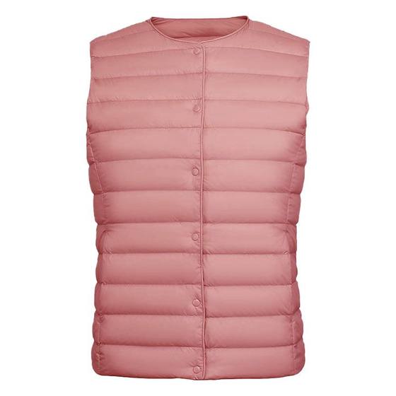 Down jacket vest for women 2023 autumn and winter new style liner round neck vest inner wear collarless lightweight thin thermal vest