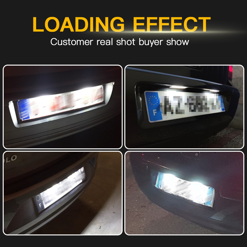 FOR VW Golf GTI R R32 Mk5 Mk6 Mk7 Passat Canbus LED Licence Number