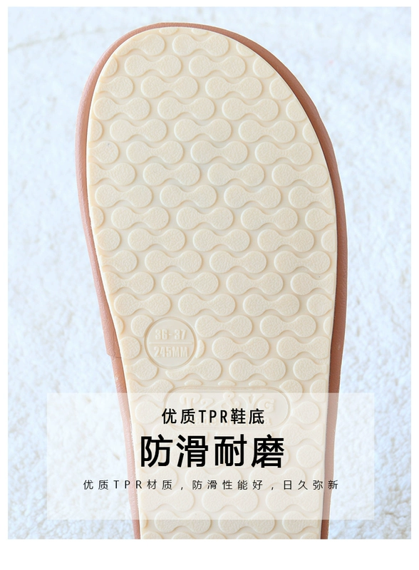 Dép cotton nữ mùa đông nhà đôi nam trong nhà nam mùa đông chống trượt ấm dày dày hộ gia đình PU da không thấm nước dép nam