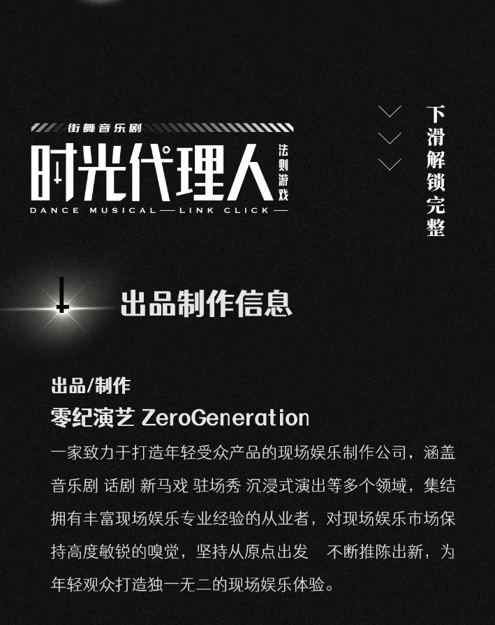 2024第八届老舍戏剧节 赞多、郑艺彬领衔主演街舞音乐剧《时光代理人·法则游戏》