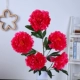 Mô phỏng Hoa mẫu đơn 3 đầu 5 hoa mẫu đơn lớn hoa giả hoa khô trang trí phòng khách trang trí hoa - Hoa nhân tạo / Cây / Trái cây