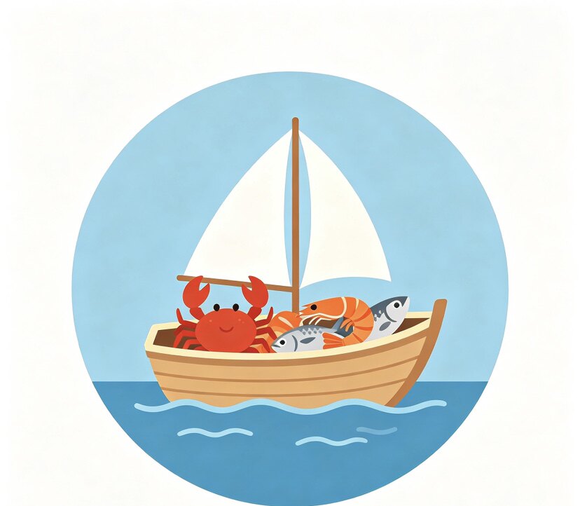 真材实料海鲜的LOGO