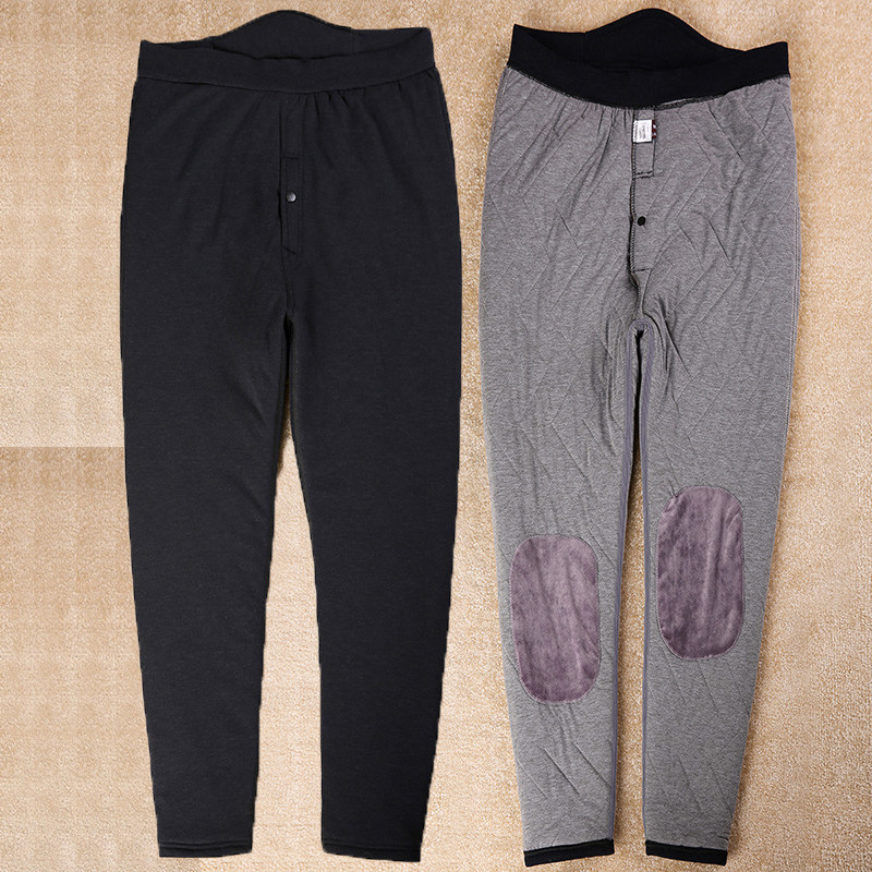 Cotton trousers in winter high waist thickening large number warm pants in elderly feather cotton trousers