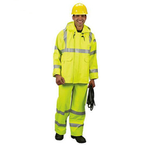 Lakeland ABPU10LY overalls PU flame retardant anti-arc non-metal buckle back protection