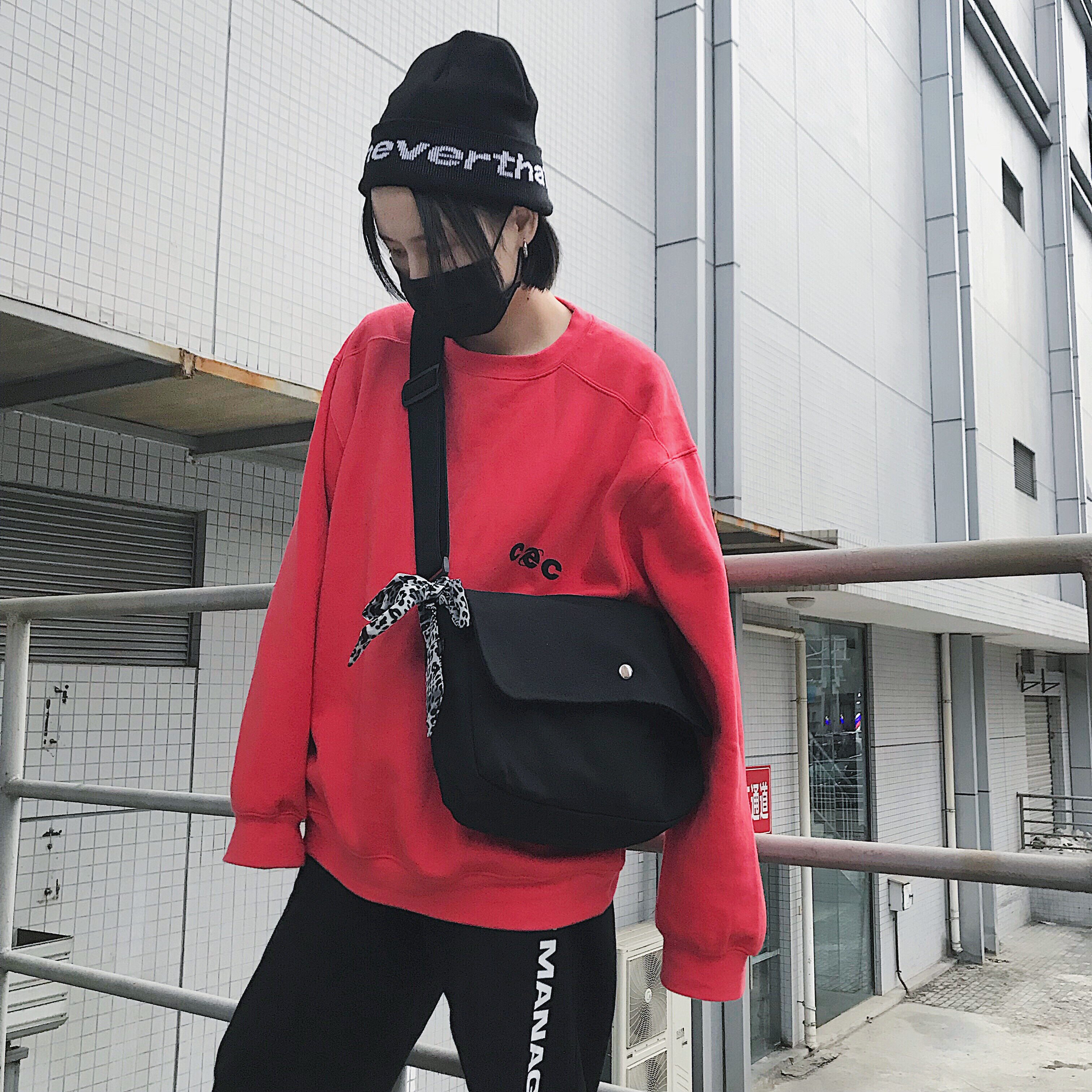 Clear Barn not to replace the Korean original Cebu ulzzang Canvas Bag girl chic Jane Joins overfire Oblique Satchel Bag