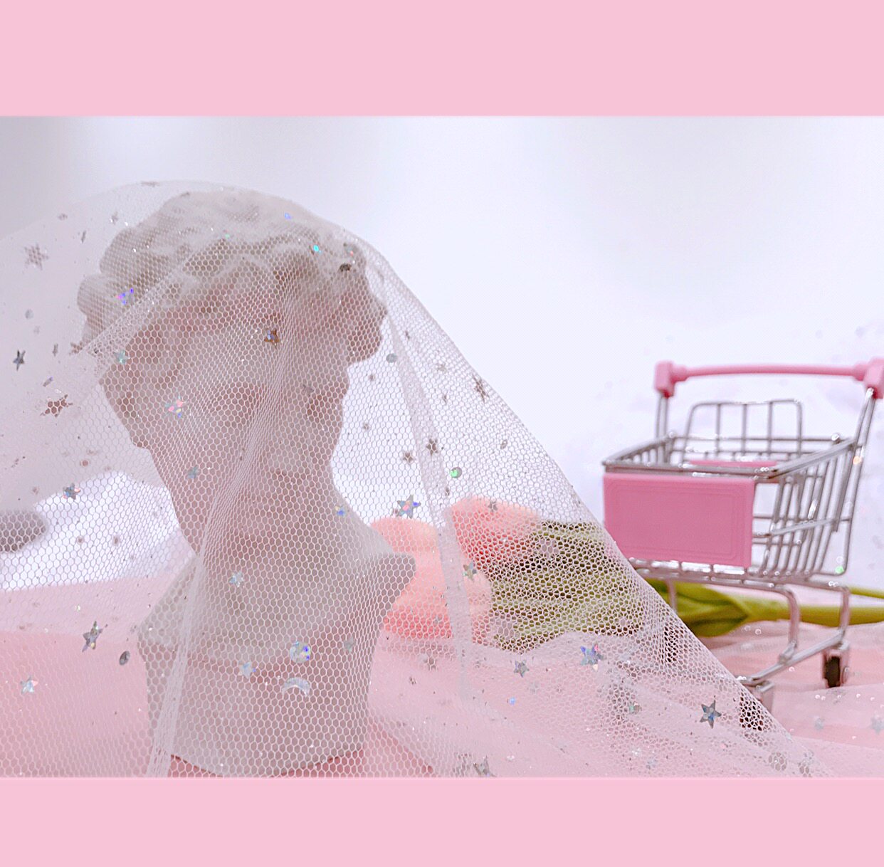 Clearance non-refundable star gauze background cloth ins photo props girl heart soft sister decoration net red live broadcast