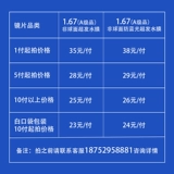 1.67 Anti -Blu -Ray не -кферический ультра -водонепроницаемый и противоракованный оптические линзы электромагнитных волн 1 платеж