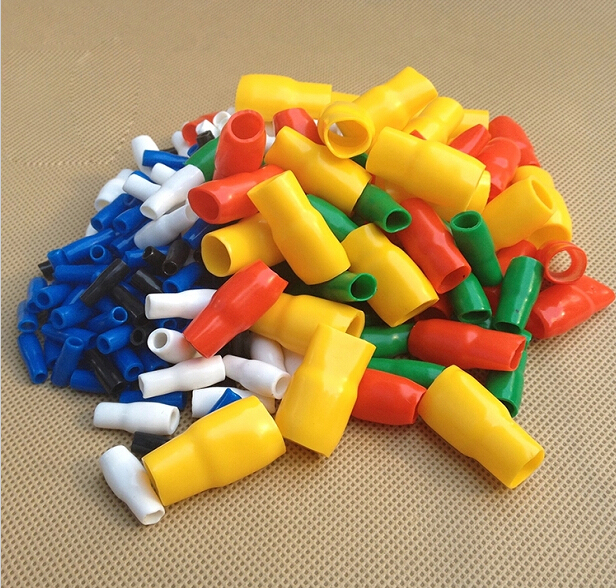 PVC insulated sheath V50 square copper nose cold-pressed end sheath terminal blocks V60 color set 200pcs