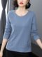 纯棉长袖t恤女宽松上衣中年妈妈春装2025年新款洋气打底衫秋衣服