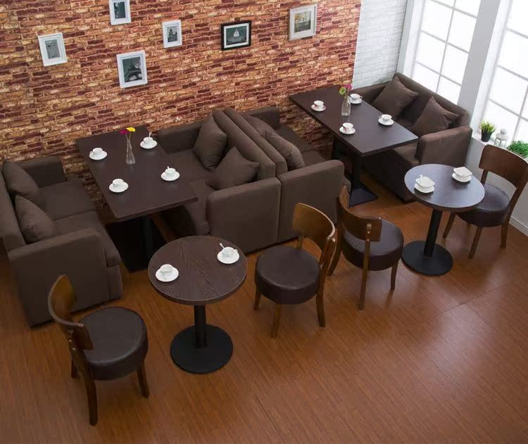 Teahouse Cafe Nội thất Mỹ Cá tính Nhà hàng nhanh Cửa hàng làm móng tay thông thường Đặt bàn ghế kết hợp Cuộc họp - FnB Furniture bàn chân sắt