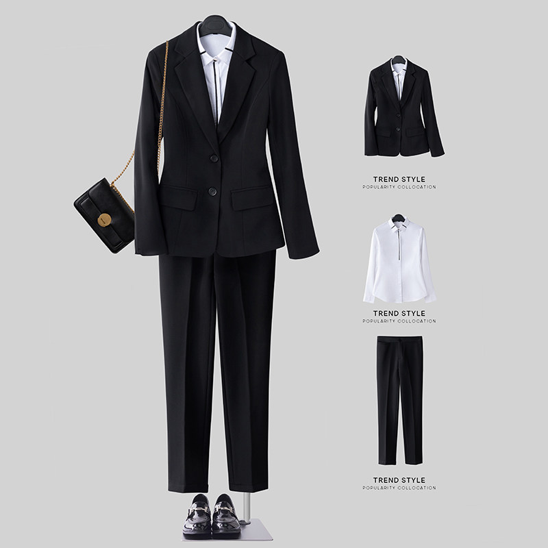 Work clothes for women suits Spring and autumn civil servants interview suits Suits College Students Tooling Work Suit Women's Coats