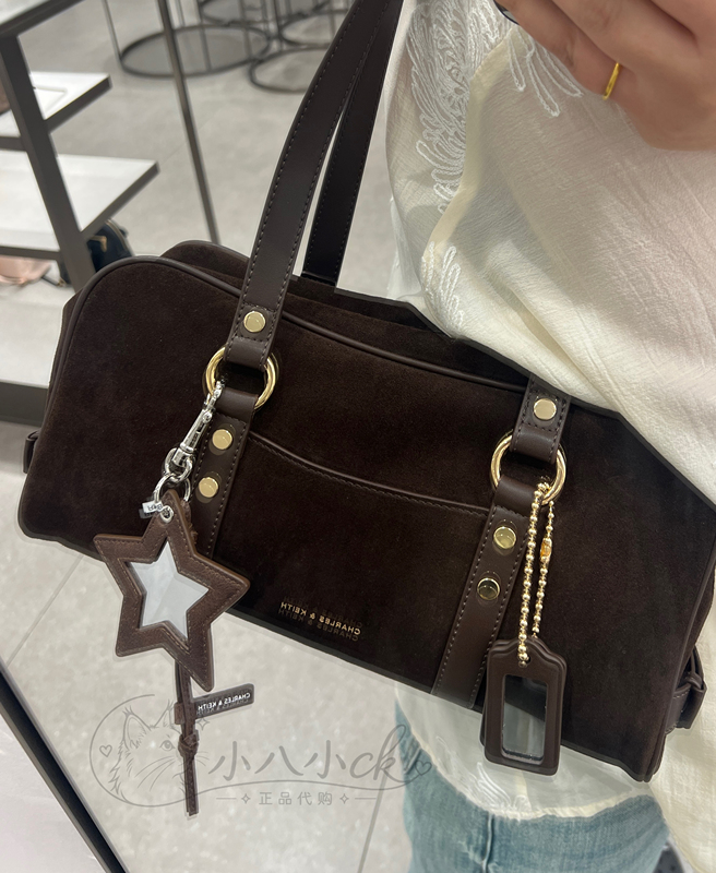 [Back-To-School Gift] Charles&Keith26 Autumn Ck2-30151687 Fashionable Double Shoulder Strap Single Shoulder Tote Bag