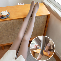 Spring and Autumn stewardess gray skin-penetrating leggings socks womens shaping belly lift hips fake meat legs slimming one pants outside wear