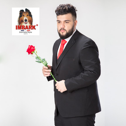 胖子西服套装男士大码商务正装加肥加大职业西