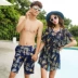 Bộ đồ bơi đôi nữ phù hợp với áo ba lỗ 2018 bikini mới che bụng giảm béo mùa xuân đi biển quần tây nam phù hợp với quần 	đồ đôi đi biển cho mẹ và bé	 Vài đồ bơi