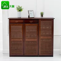 Giày đơn giản Tre Tre Giày gỗ rắn Gỗ nhiều lớp Tủ giày gia đình Đơn giản lưu trữ hiện đại Phòng khách Tủ đa năng - Kệ ke treo tuong