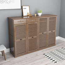 Nanzhu Simple Shoe Cabinet Home Doorway Containing Shoe Rack Sub Multilayer Economy Type Large Capacity Venetian Solid Wood Shelve