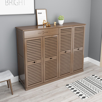 Nanzhu Simple Shoe Cabinet Home Doorway Containing Shoe Rack Sub Multilayer Economy Type Large Capacity Venetian Solid Wood Shelve