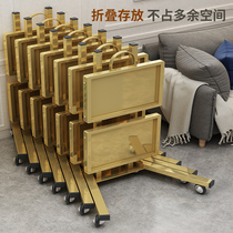 Hairdressing stainless steel cart Japanese two-layer folding hair salon bar car haircut hair perm car tool car