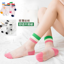 Girls Ice Sox Summer CUHK Fairchild Korean version Sports Sox 100 hitch deodorant breathable stockings Sox Children Sox Children