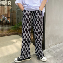 Girl Anti-mosquito Pants Slim Snowspun Pants Children Broadlegged Pants Korean Version CUHK Child Loose Straight Cylinder Casual Pants Tide