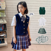 Girls JK uniform set foreign vest Japanese 2021 new little man spring and autumn summer dress with skirt children