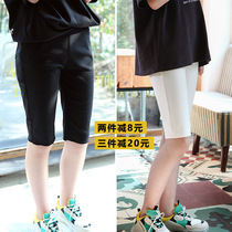 Girls  pants big childrens five-point pants Korean childrens pants womens summer new childrens pants summer Western style