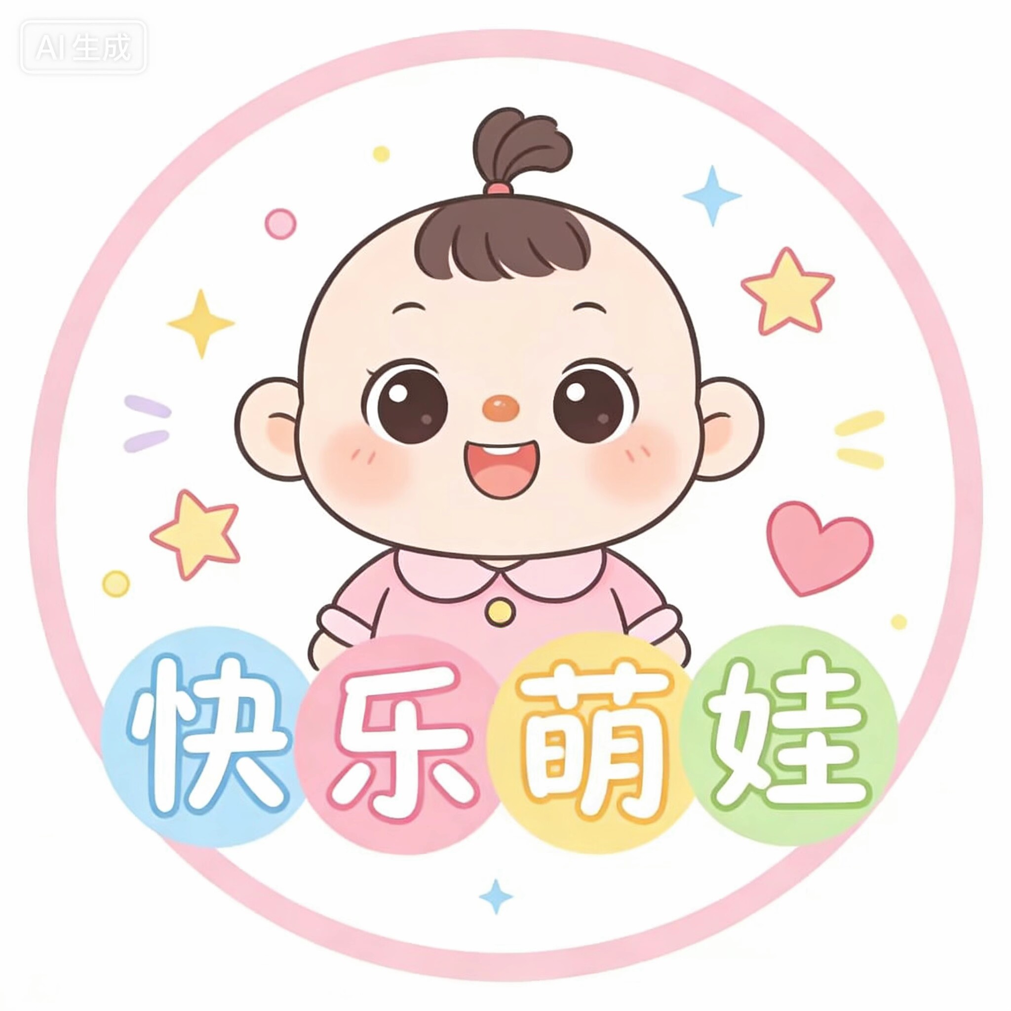 快乐萌娃玩具店的LOGO