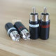 Venta caliente American Jinbao puro cobre plateado RCA cabeza de loto AV audio cabeza línea de señal RCA enchufe