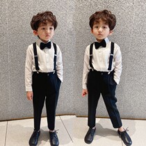 Boy suit suit handsome childrens dress wedding flower girl suit boy baby catwalk piano performance spring and autumn