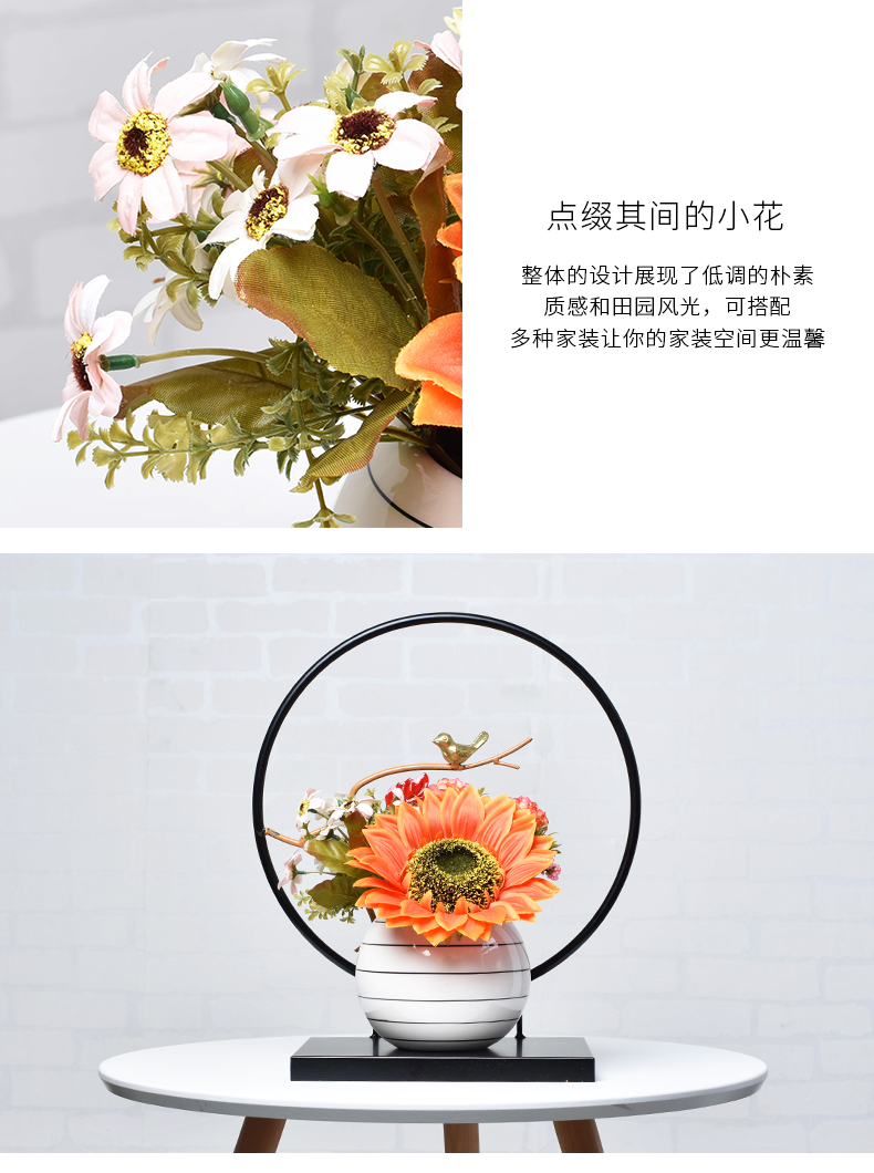 Floret bottle furnishing articles sitting room dry flower arranging flowers Nordic light ceramic TV ark, contracted and I household act the role ofing is tasted much wine