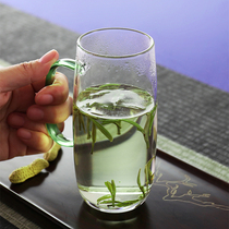 Heat-resistant glass water cup thickened Green Tea Cup home Tea Cup Home Office mens and womens glass with handle