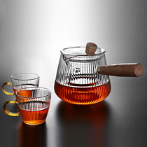 Japanese glass teapot side panel heat-resistant glass bubble teapot electric pottery stove tea maker tea divider filter teapot home