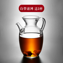 Hand-made glass antique holding pot with filter Japanese green flower tea special tea maker Trumpet Cup household teapot