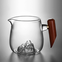 High temperature resistant glass male Cup Japanese wooden Handong Road Cup single tea divider creative personality kung fu tea tea tea set
