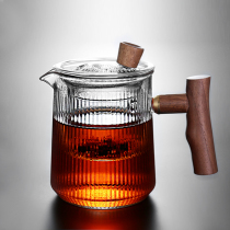 Wooden glass bubble teapot heat-resistant glass cooking teapot filter tea cooker high temperature tea set household small pot