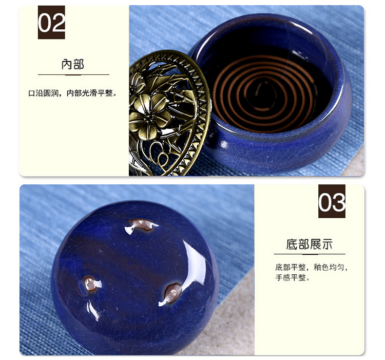 Hộ gia đình gốm hương bếp burner gỗ đàn hương hương trong nhà cổ phòng ngủ Thiền Phật giáo hương vaporizer tháp khay nhỏ hương lư hương hộp đựng tiền bằng gỗ