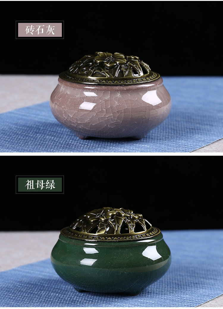 Hộ gia đình gốm hương bếp burner gỗ đàn hương hương trong nhà cổ phòng ngủ Thiền Phật giáo hương vaporizer tháp khay nhỏ hương lư hương hộp đựng tiền bằng gỗ