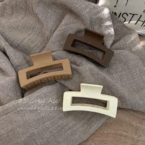 Legal Temperament Frosted Hair Clip Female Spring Shark Clip Rear Brain Spoon Disc Hair Grip Large Plate Clip Netting Red Hair Accessories