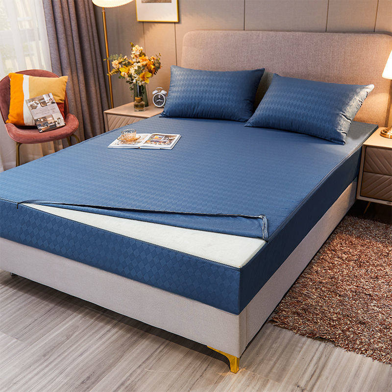 Six-sided all-bag laminated cotton Bed-in-one-piece bed cover Schildread bed cushion protective bed cover bracelet anti-dust Four Seasons universal