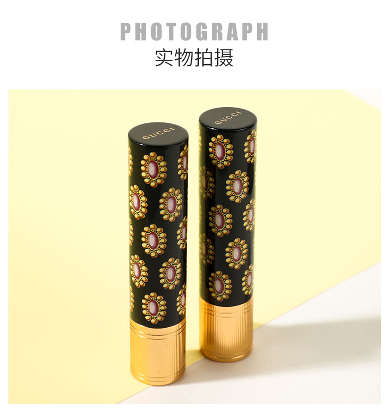 Gucci Gucci Thin Ống Son môi 515 Orange Red Brown 25 Dâu đỏ 204 214 516 Retro Water Lip Balm 514 son thỏi black rouge rose velvet lipstick