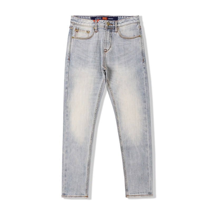 Amei Kaji 13oz Selvedge Denim Vintage Light Blue Washed Light Luxury Style Straight-Leg Commuter Slightly Stretchy Jeans