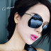 Mua 2 tặng 1 kính râm màu đen kiến ​​thời trang mặt tròn cặp lớn hộp gương nam 2017 kính râm nữ kính râm nữ Kính râm