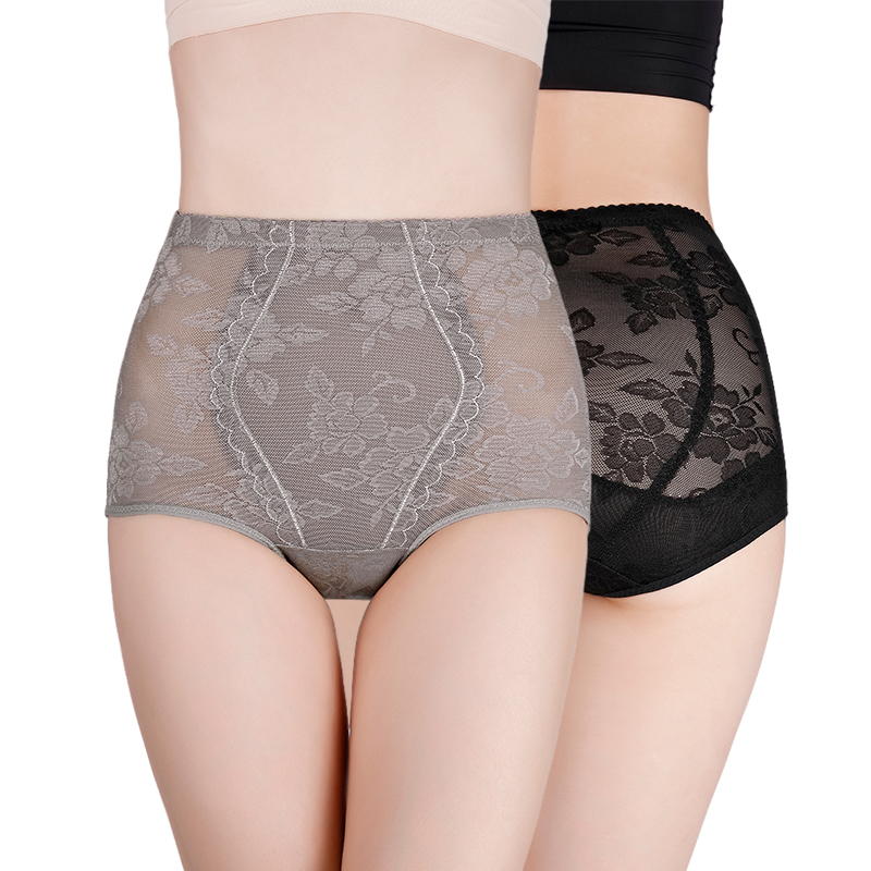 Summer thin postpartum hip lift mid-waist corset underpants women's small belly strong abdomen no trace recovery corset