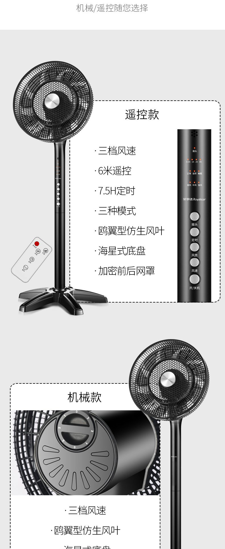 quạt trần panasonic có đèn Rongshida quạt điện sàn quạt nhà ký túc xá dọc quạt lớn máy tính để bàn quạt im lặng bàn học sinh lắc đầu - Quạt điện quạt máy nhỏ