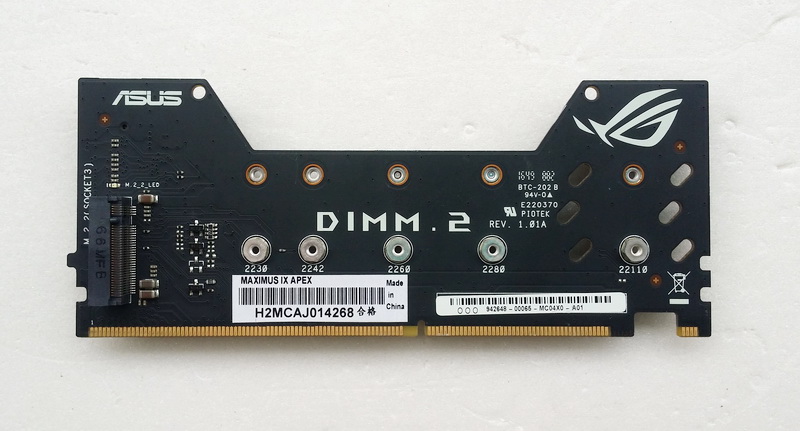 [USD 97.63] Asus Rog accessories DIMM2 adapter card hyper M2 mini PCI-E ...