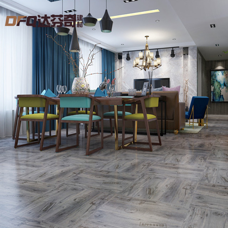 Simple American antique brick 600x600 living room bedroom parquet floor brick Nordic terrace wood grain floor tile